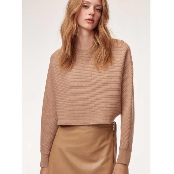 Aritzia Sweaters - Aritzia Wilfred Nolan Wool Crop Sweater Sz M